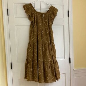 Madewell Brown Floral Ruffled Tiered Sundress
